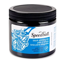 Water-based woodcut ink Black Speedball 473ml