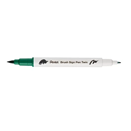 T104 Green Brush Sign Pen Twin Pentel Marker Pen