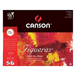 Bloc Óleo Figueras Encolado 1 Lado Grano Tela Lino Canson 33x41cm 290g/m²