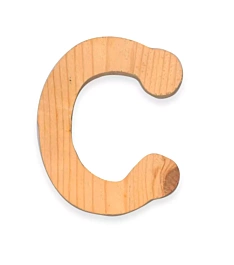 SUPER OFERTA **60%** Letra C Pequeña en Madera sin Barnizar Stamperia