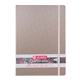 ArtCreation-schetsboek in metallic champagne-roze, 140 g/m², 21 x 29,7 cm
