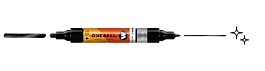 Pennarello acrilico lucido One4all Twin 252 Pennarello nero lucido Molotow