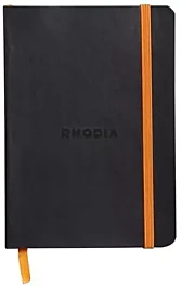 Libreta Flexible Encolado Lateral Puntos Negro Rhodia A6