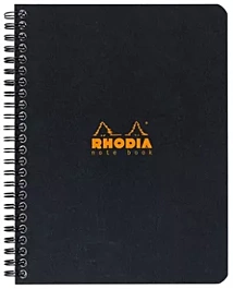 Notebook Spiral Notebook Black Rhodia A5+ Lines