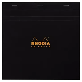 Rhodia Black Grid Stapled Notebook 21x21cm
