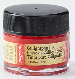 Pigmented acrylic ink Scarlet Red Speedball 12ml