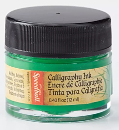 Pigmented acrylic ink Emerald Green Speedball 12ml