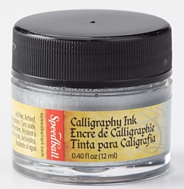 Silver Speedball Pigmented Acrylic Ink 12ml
