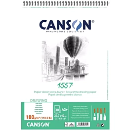 Canson 1557 Tekenblok met Spiraal A3 180g/m²