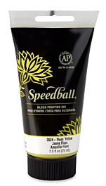 Water-based woodcut ink Yellow Fluor Speedball 75ml