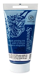 Waterbased woodcut ink Cyan Speedball 75ml