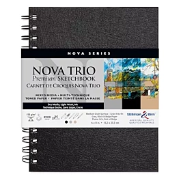 Sketchbook Nova Multitécnica 150g/m² Negro Stillman & Birn 15x20cm