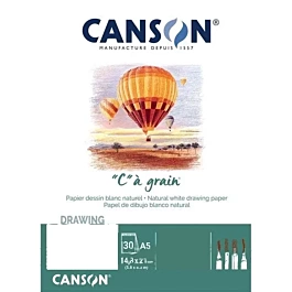 Canson Tekenblok “C” à Grain Eenzijdig gelijmd wit naturel Fijne Korrel A5 118/m²