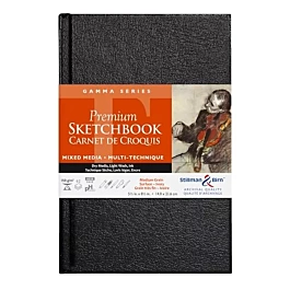 Sketchbook Gamma Multitécnica 150g/m² Negro Stillman & Birn 14x21cm