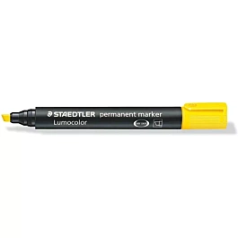 Staedtler Lumocolor Permanent Marker mit Keilspitze Gelb  