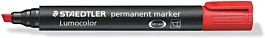 Staedtler Lumocolor Permanent Marker mit Keilspitze Rot  