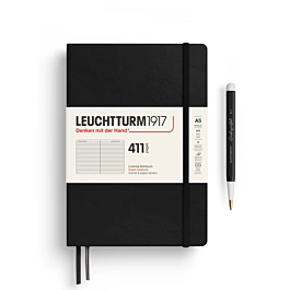 Notitieboek Medium Zwart gestreept hardcover 411 Leuchtturm1917 A5