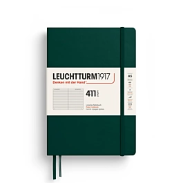 Notitieboek Medium Bosgroen gestreept harde kaft 411 Leuchtturm1917 A5