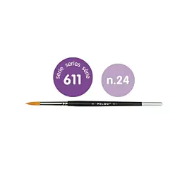 Premium Synthetic Round Brush, Series 611 Milan, No. 24