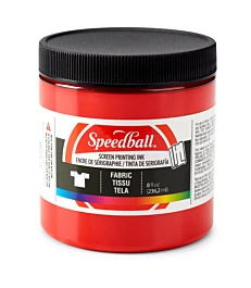 Speedball red fabric screen printing ink, 236ml