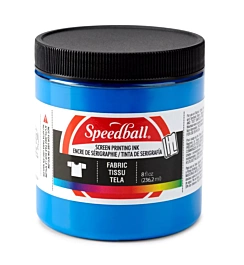 Speedball blue screen printing ink for fabric, 236ml