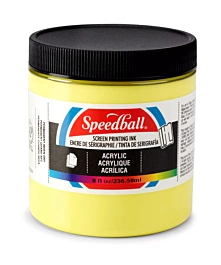 Speedball Acryl inkt voor zeefdruk Medium Yellow 236ml