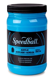 Speedball Acryl inkt voor zeefdruk Fluor Blue 946ml