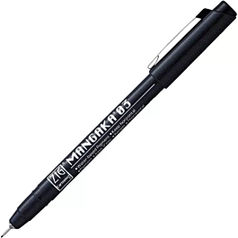 Kuretake Gekalibreerde Marker Zwart Cartoonist Mangaka Zig 03