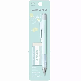 Set Portaminas mecanizado y goma Turquesa Mono Graph Tombow 0,5mm