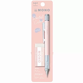 Set Portaminas mecanizado y goma Rosa Mono Graph Tombow 0,5mm