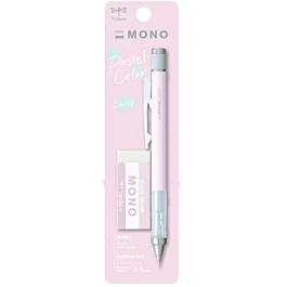 Set Portaminas mecanizado y goma Rosa Pastel Mono Graph Tombow 0,5mm