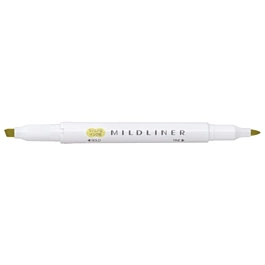 Zebra Mildliner Doppelseitiger Filzstift Gold