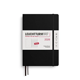 Week to Week Diary Vista 2026 Black Hardback Leuchtturm1917 A5