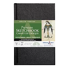 Sketchbook Delta Multitécnica 270g/m² Negro Stillman & Birn 14x21cm