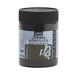 Acrylverf High Viscosity Acryl Zwart Pebeo 500ml