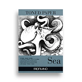 Bloc Toned Paper Sea A4 120g/m² Fabriano