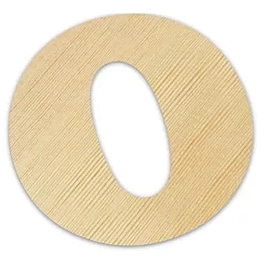 SUPER OFERTA **60%** Letra O en Madera sin Barnizar Stamperia 12cm