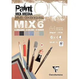 Verf op Mix6 Clairefontaine A4 250g