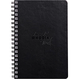 mixed media artbook black spiral notebook Touch Rhodia A4