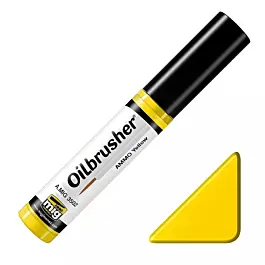 Ammo Oil paint 3502 yellow with applicator brush OilBrusher 10ml