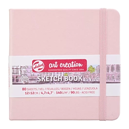 Cuaderno Sketch Book Rosa Pastel ArtCreation 140g/m² 12x12cm
