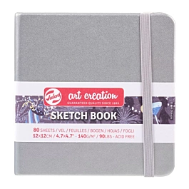 ArtCreation-schetsboek, glanzend Zilver metallic, 140 g/m², 12 x 12 cm
