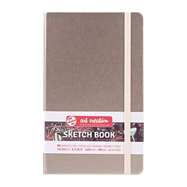 ArtCreation-schetsboek in metallic champagne-roze, 140 g/m², 13 x 21 cm