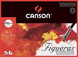 Bloc Óleo Figueras Encolado 1 Lado Grano Tela Lino Canson 24x33cm 290g/m²