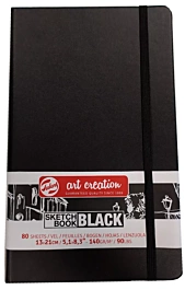 Cuaderno Sketch Book Papel Negro ArtCreation 140g/m² 13x21cm