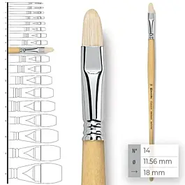 Chungking Classic Short Natural Cat Tongue Brush 4528 Escoda nº14