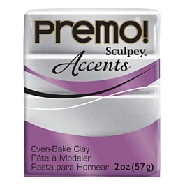 Sculpey Premo Silver Accents Argila para pastelaria 57g