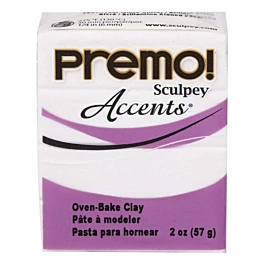 Argila para bolos Accents Branco Glitter Frost Sculpey Premo 57g