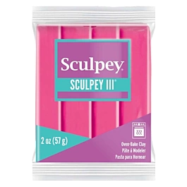 Sculpey III Argile à modeler rose 57g