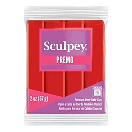Argile à cuire rouge Cadmium Sculpey Premo 57g